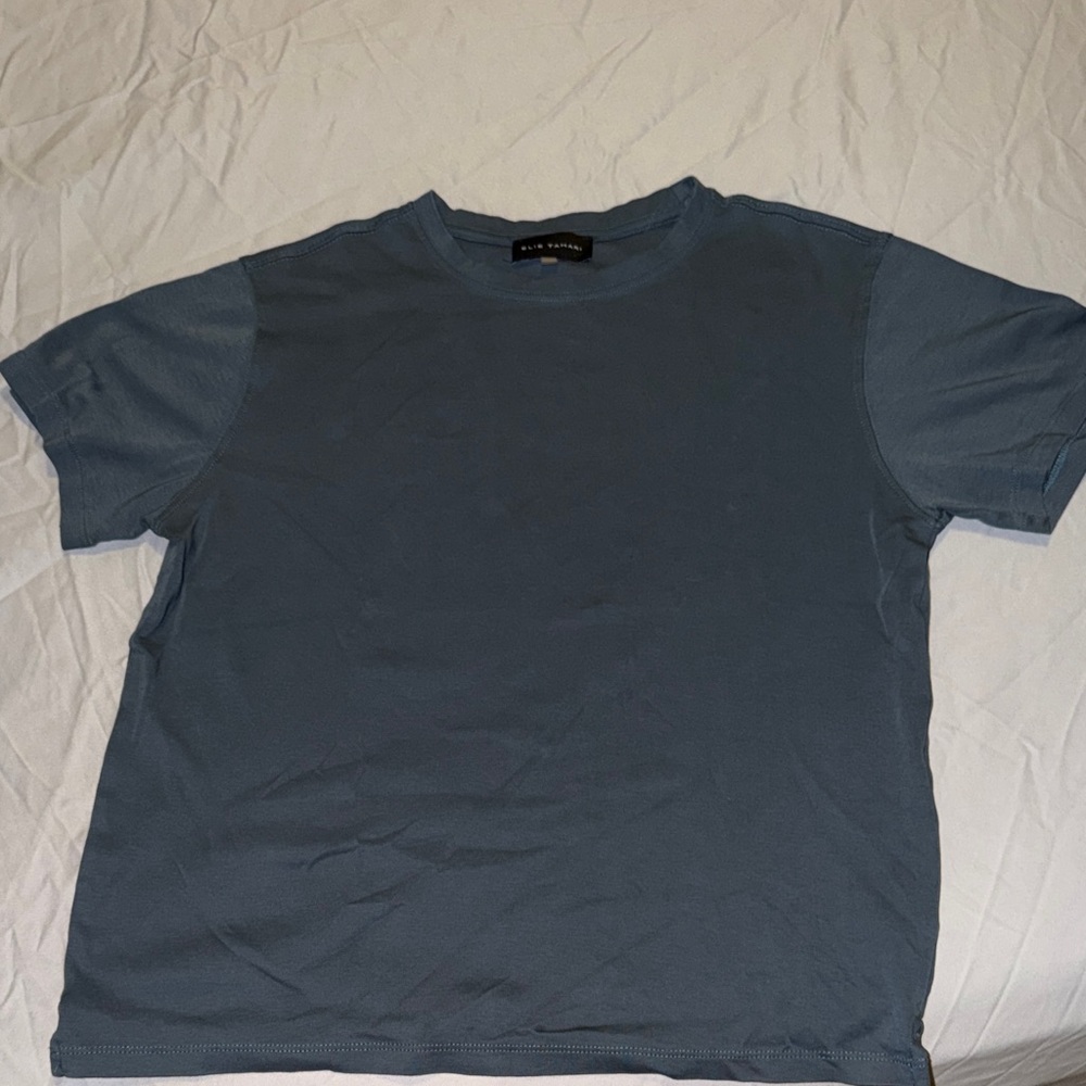 Elie Tahari Slate Blue Short Sleeve Tee